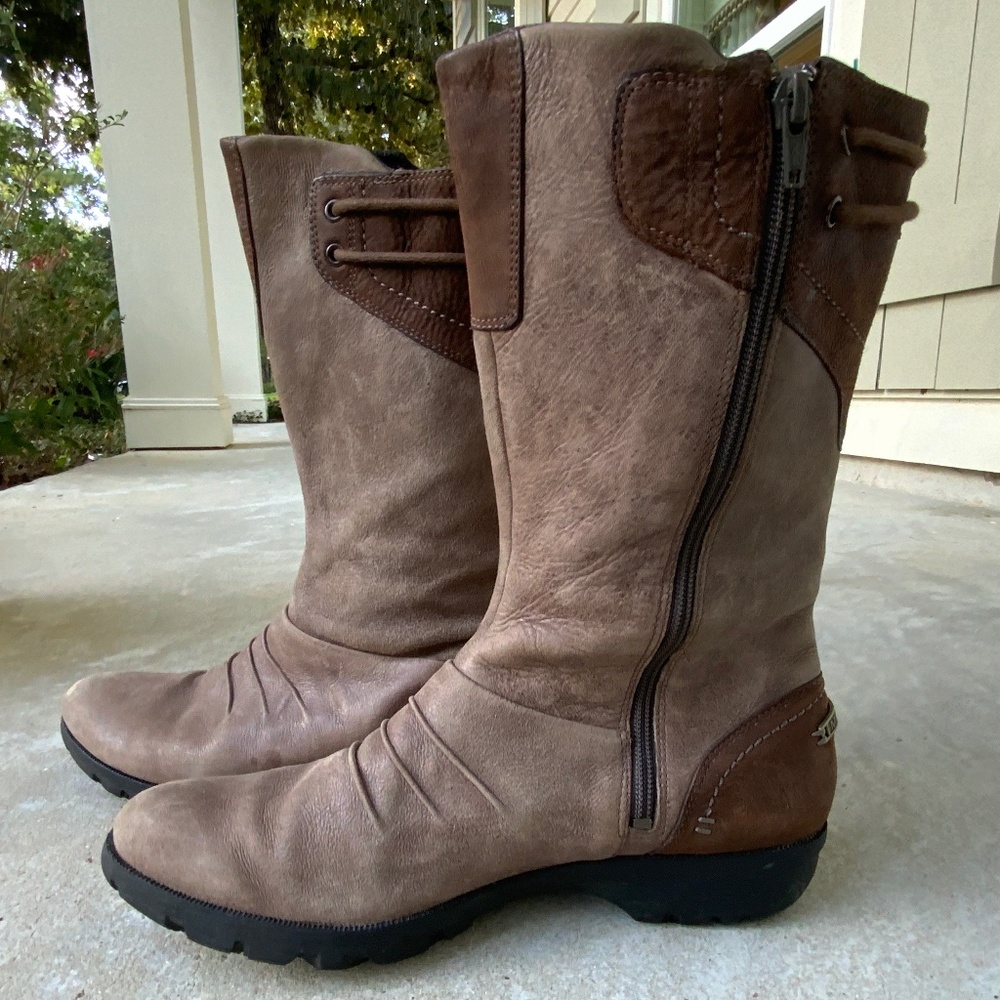 Merrell Vera Mid Barnwood Side Zip Leather Boots size 11